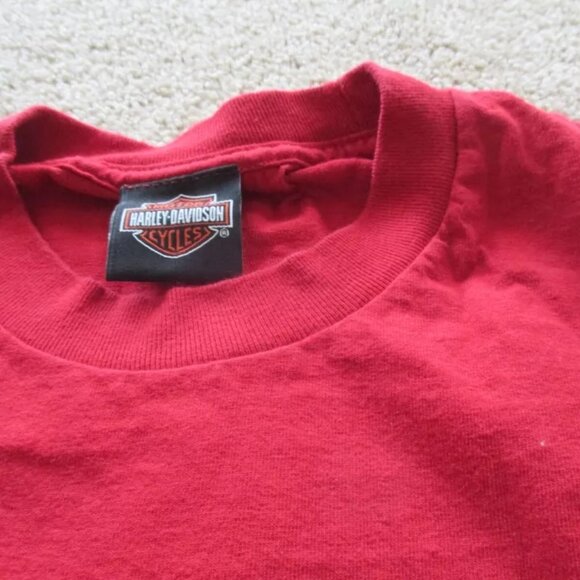 Red Harley Davidson Short Sleeved Shirt - Picture 3 of 4